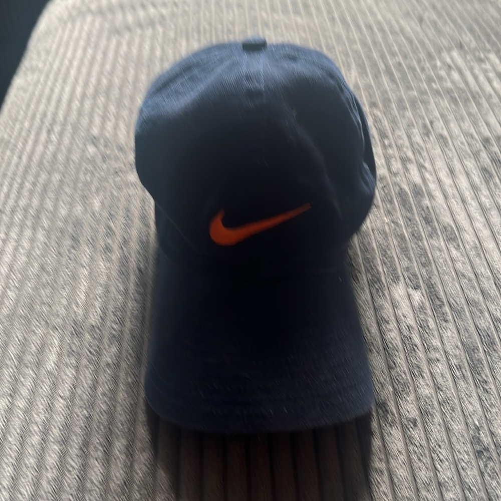 Nike Dark Blue Cap with Bright Orange Logo